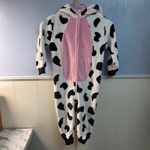 Spooktacular Creations 3T Black White Spot Cow Front Zip Hooded Costume